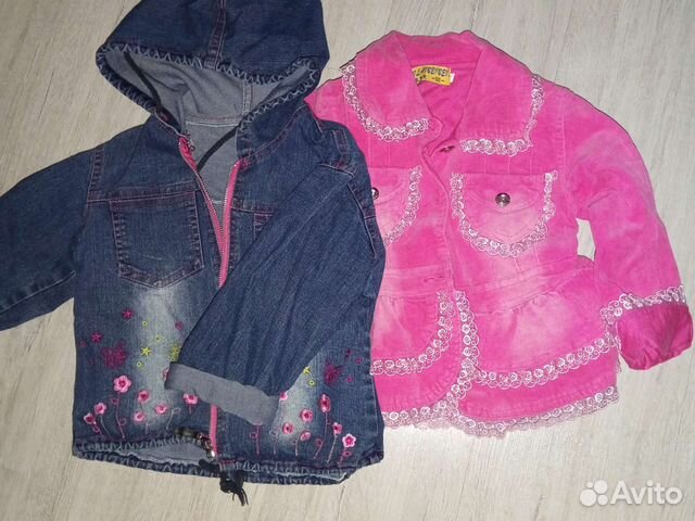 Джинсовка, костюм одежда для девочки пакетом
