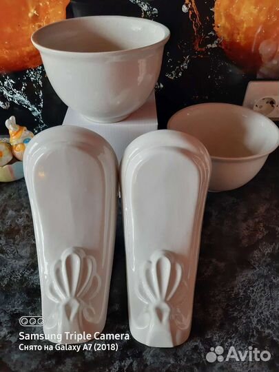 Горшок керамический с подставкой