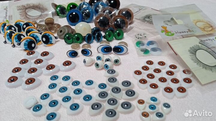 Глазки и реснички для кукол