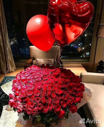 101 роза 3500, шары