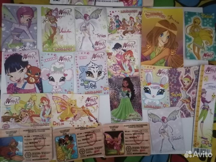 Винкс winx книга и 19 карточек винкс