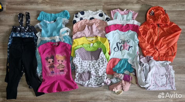 Вещи пакетом фирменная одежда для девочки 104р