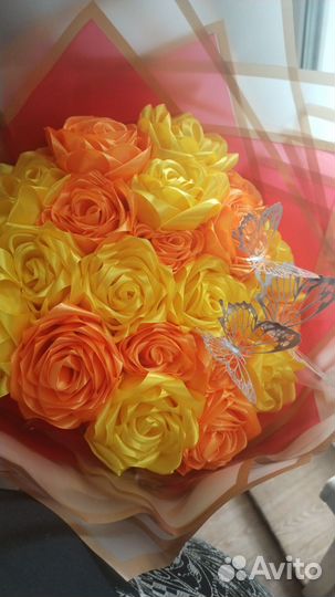 Букет из атласных лент