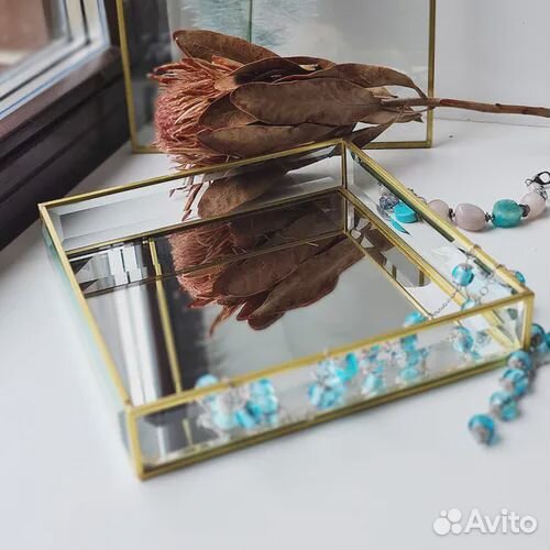 Поднос декоративный зеркальный