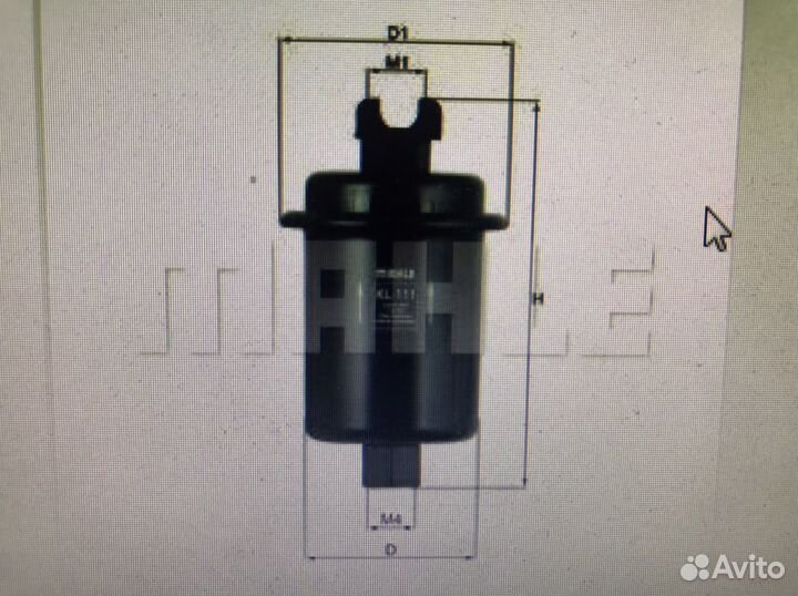 Фильтр топливный акцент 94-00 лантра 95-00 детальц