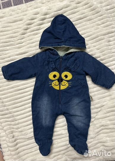 Джинсовый комбинезон на мальчика 62 размер