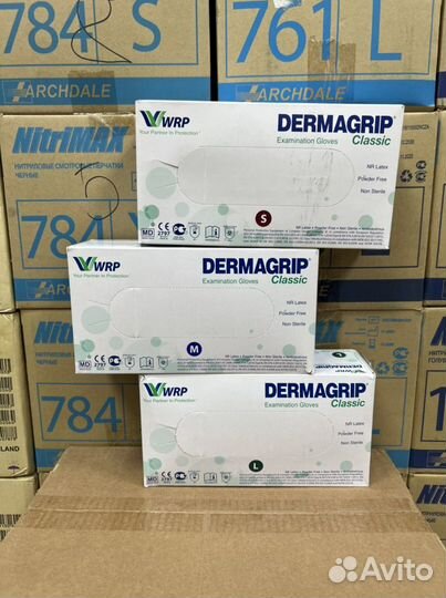 Перчатки латексные неопудренные