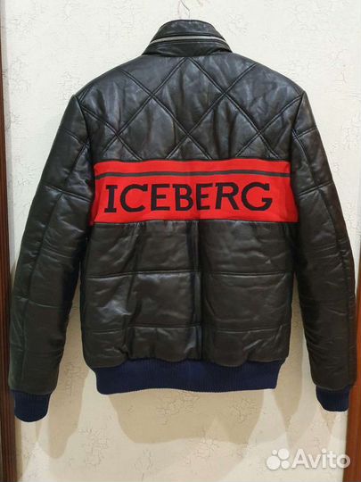 Тёплая кожаная куртка Iceberg