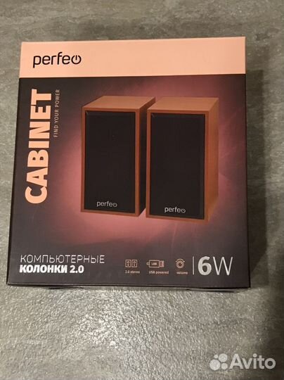 Компьютерные колонки 2.0 Perfeo cabinet с USB