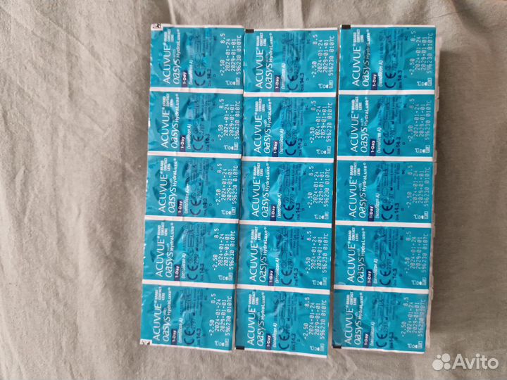 Линзы acuvue oasys 1-day -2.50 90шт