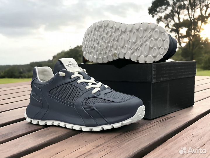 Кроссовки мужские кожаные