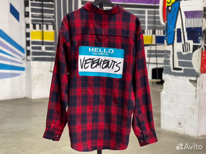 Рубашка Vetements Hello My Name Is 2025
