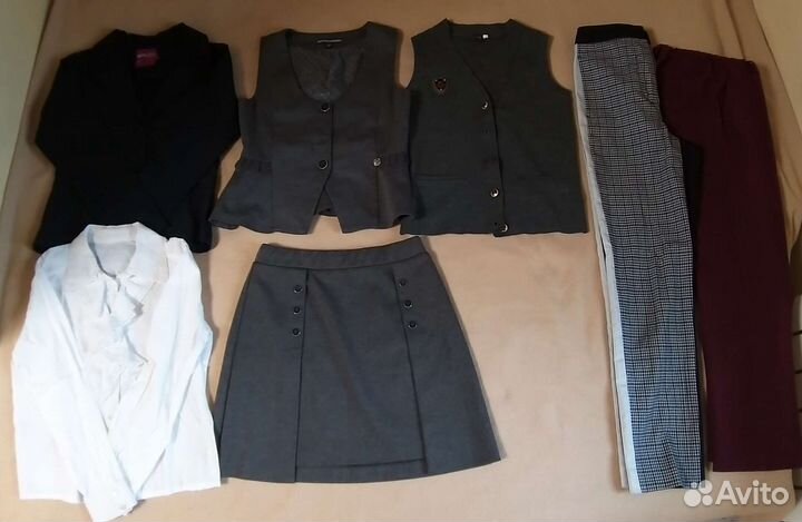 Школьная форма серая пакетом для девочки 140-146