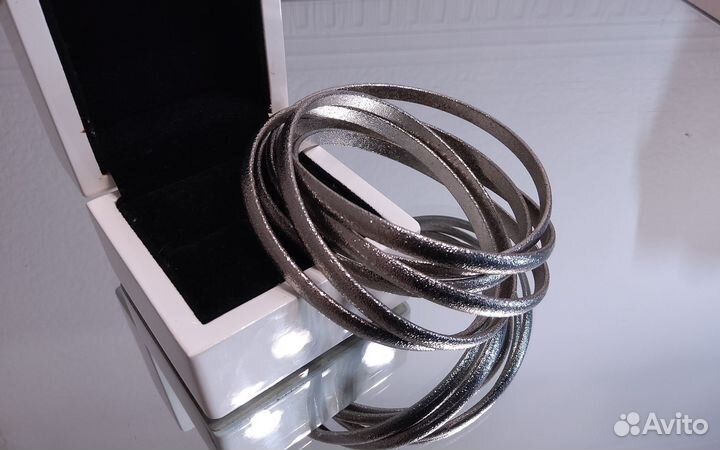 Браслет из 6 колец под серебро