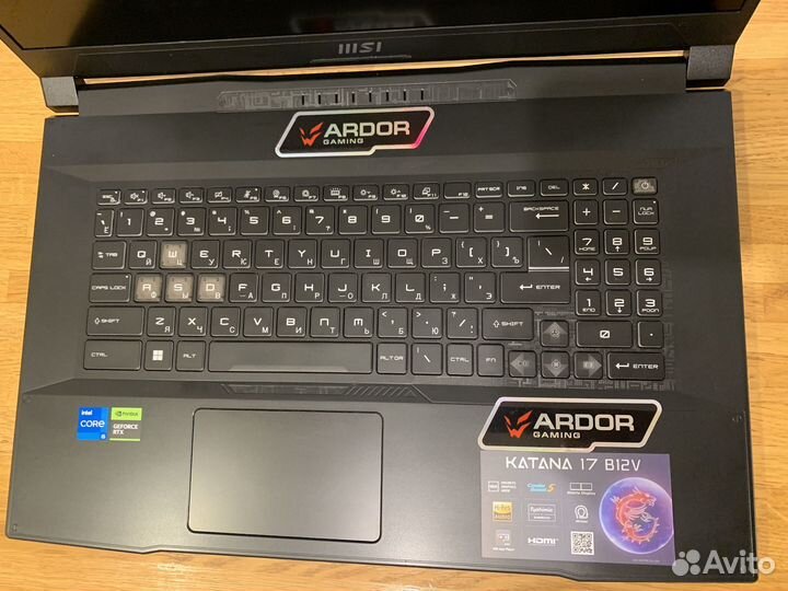 Игровой ноутбук msi katana 17 B12VFK-463XRU
