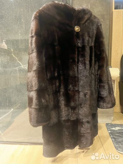 Шуба норковая 42 44 длинная с капюшоном