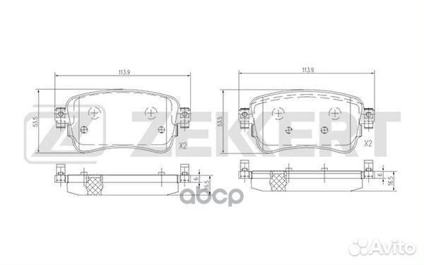 Колодки торм. диск. задн. Citroen Spacetourer 1