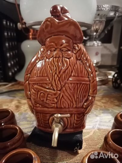 Графин с краном и с кружками СССР