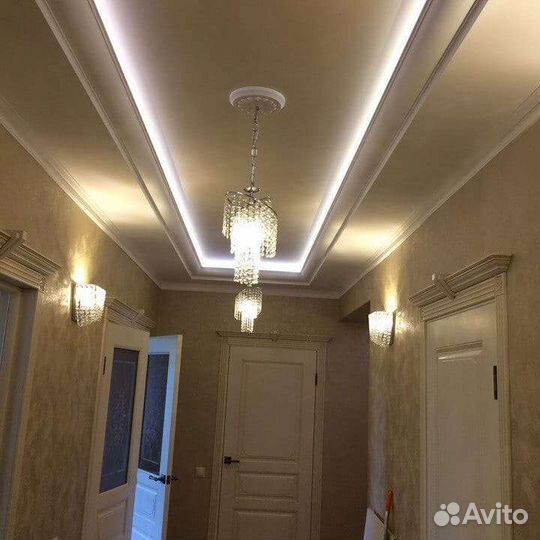 Подсветка лестницы,потолка,кухни