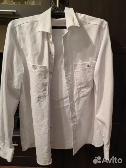 Рубашка джинсовая Limarsini мужская унисекс белая