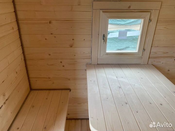 Баня Квадро со сборкой на участке