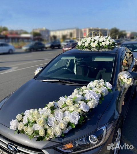 Украшение на машину свадебную