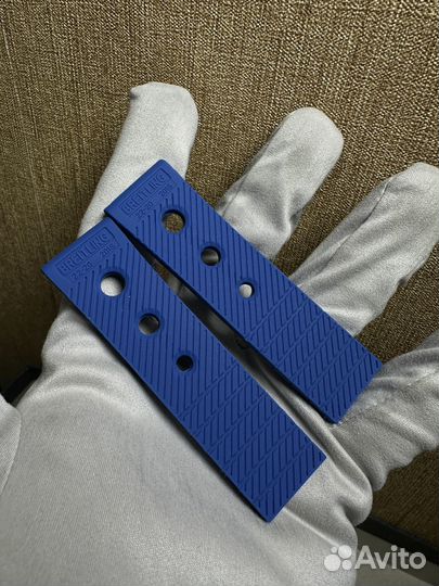 Синий каучук (светлый) 22-20 ремешок для Breitling