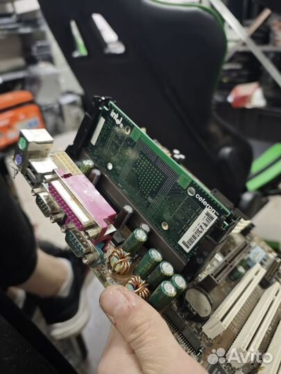 Материнская плата slot 1 + celeron