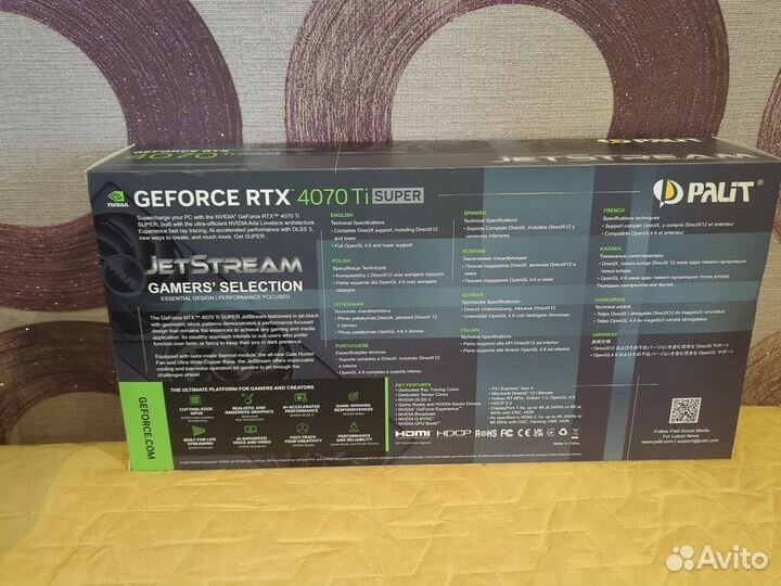 Rtx 4070 ti Super 16gb Palit JetStream OC новая