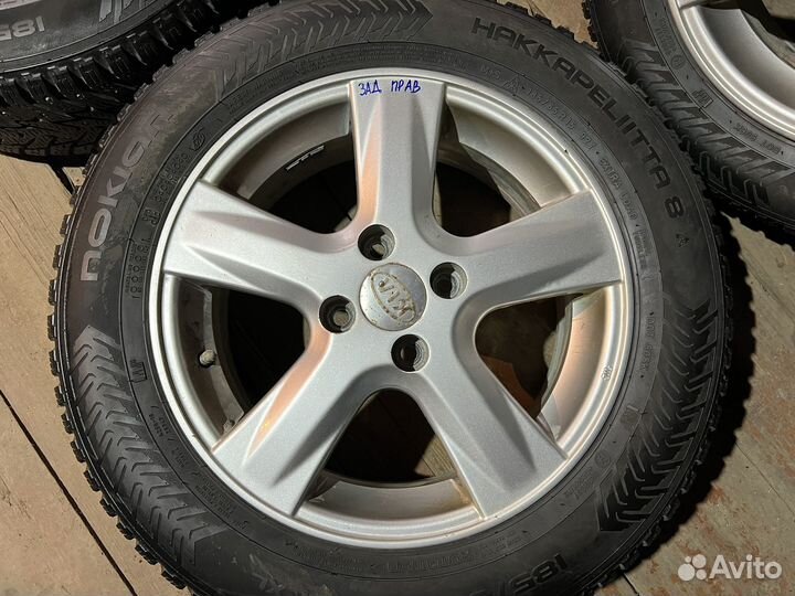 R15 Nokian Tyres Hakkapeliitta 8 185/65, PCD 4x100 DIA 54.1