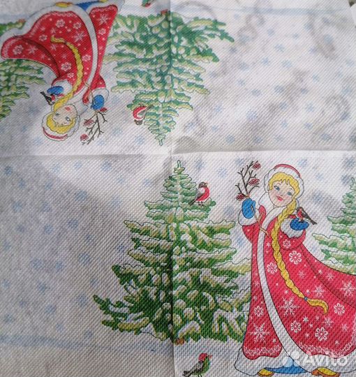 Новогодние салфетки бумажные