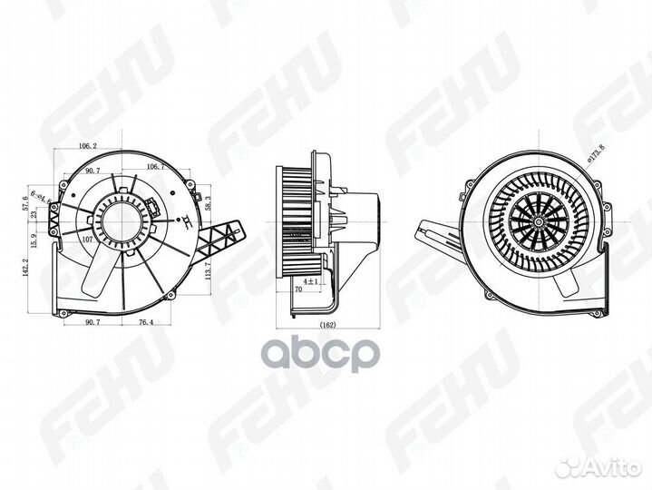 Электровентилятор отопителя VW Polo Sedan (10)