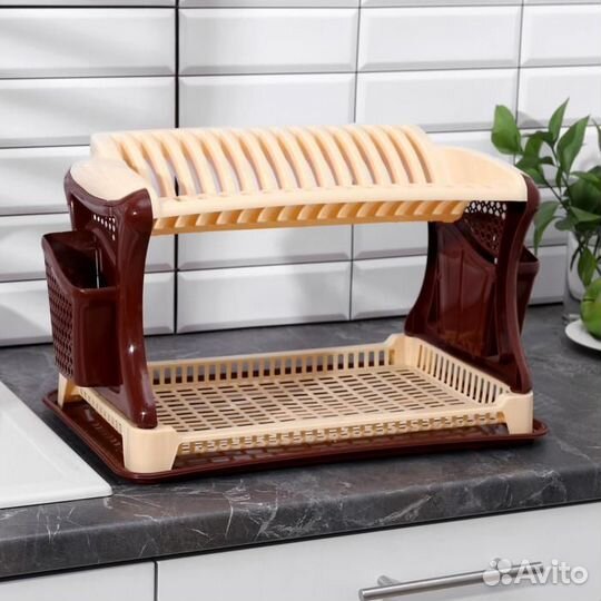 Сушилка для посуды 2-х ярусная Милих, 523030 см, ц