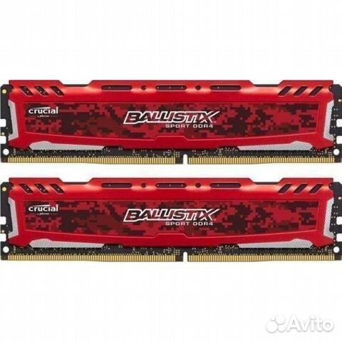 Озу Crucial ballistix sport gt ddr4 2400Мгц 2x4gb