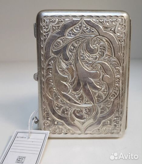 Портсигар серебряный 875 проба - 189.4гр