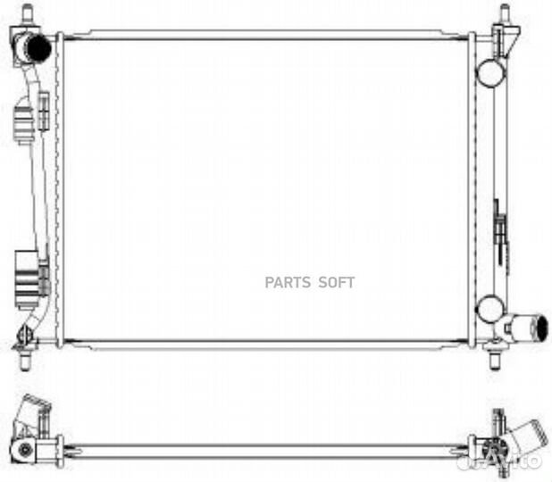 Радиатор охлаждения Хендай Солярис 10- МКПП
