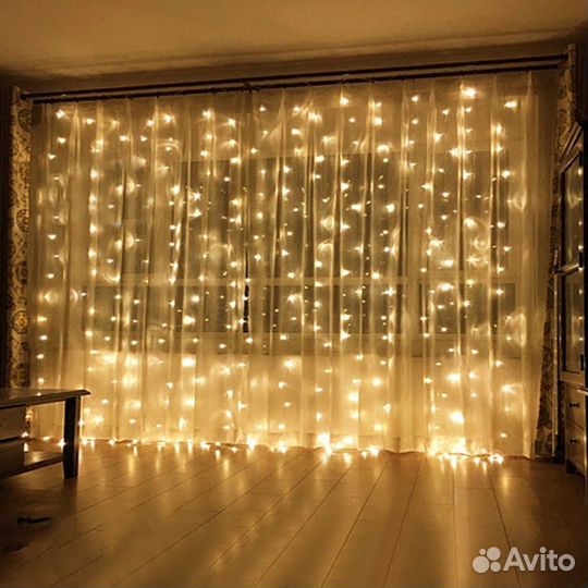 Гирлянда новогодняя штора