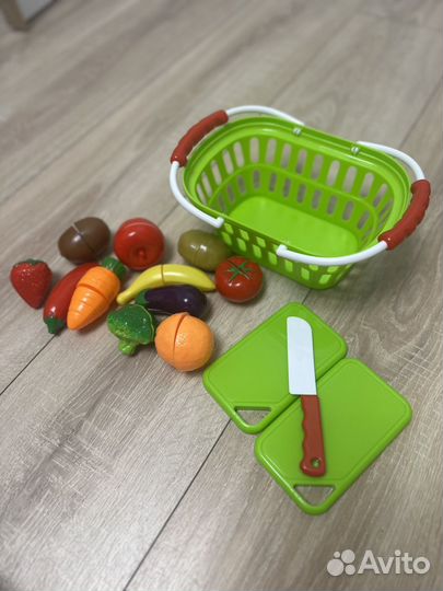 Игровой набор корзина с овощами и фруктами