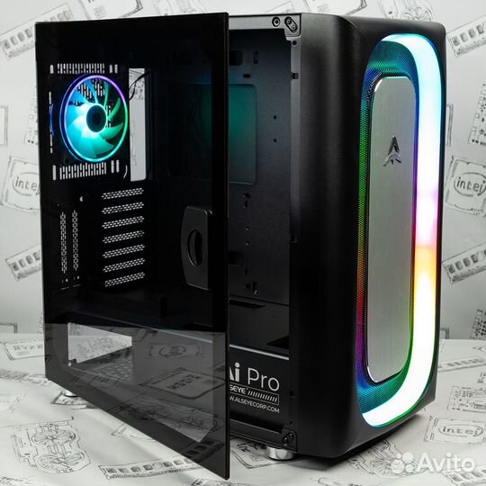 Игровой корпус Alseye Ai Pro Black с подсветкой