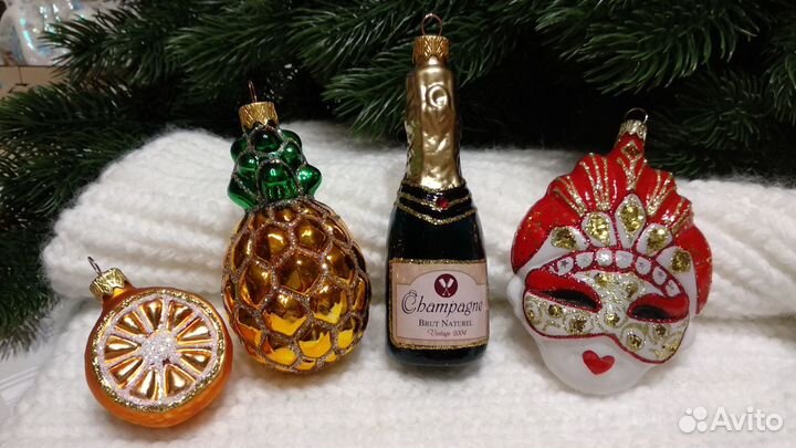 Елочные игрушки стекло