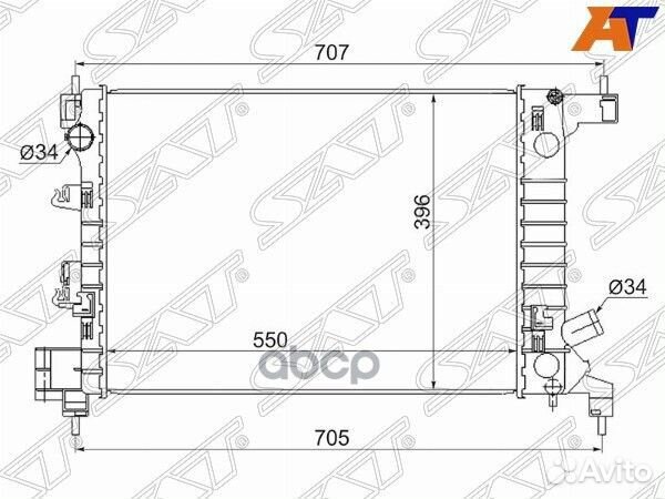 Радиатор chevrolet aveo 1.2/1.4 11