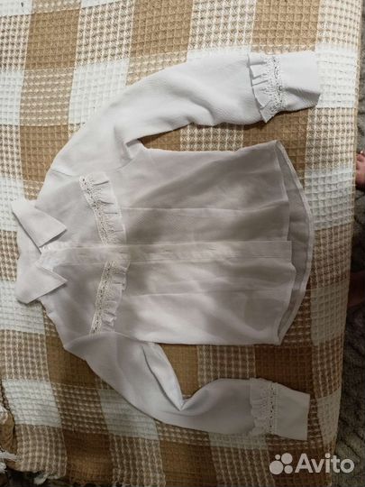 Блузка белая школьная 122 128