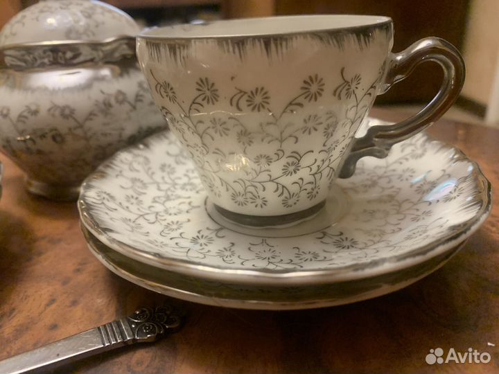 Сервиз из 2 коф пар, сах, 2 лож Япония 60-е