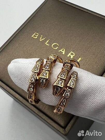 Bvlgari serpenti viper vgold серьги