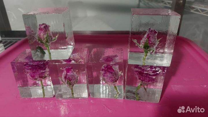 Лед с цветком для напитков 15028 гр