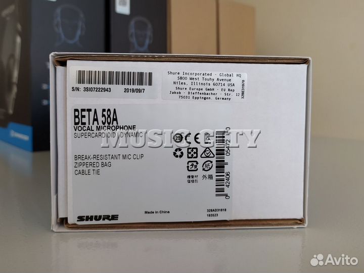 Shure Beta 58A динамический микрофон