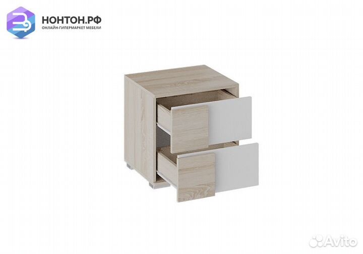 Тумба прикроватная Валери дуб сонома / белый ясень