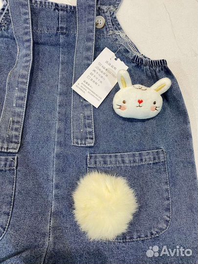 Джинсовый комбинезон для девочки 80