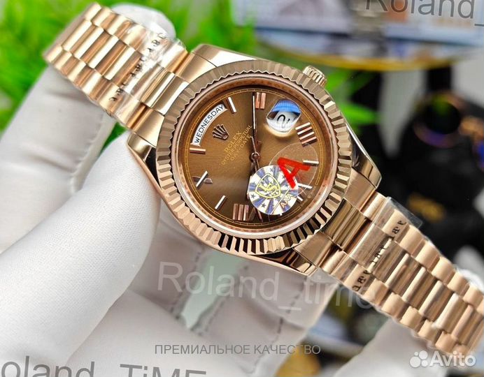 Брутальные мужские механические часы Rolex daydate