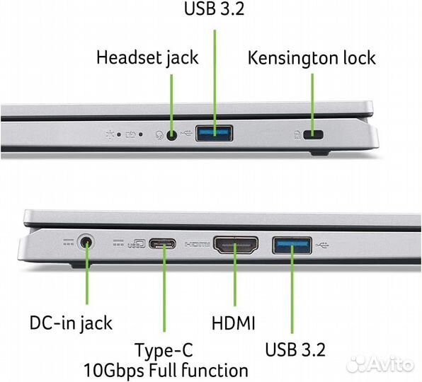 Ноутбук Acer Aspire 3 Ryzen 5 7520U 16GB 512GB